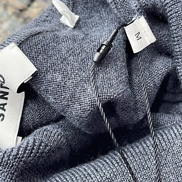 SANDRO Gris Chine H19Turtleneck Wool Sweater Size M NWT - Picture 9 of 12